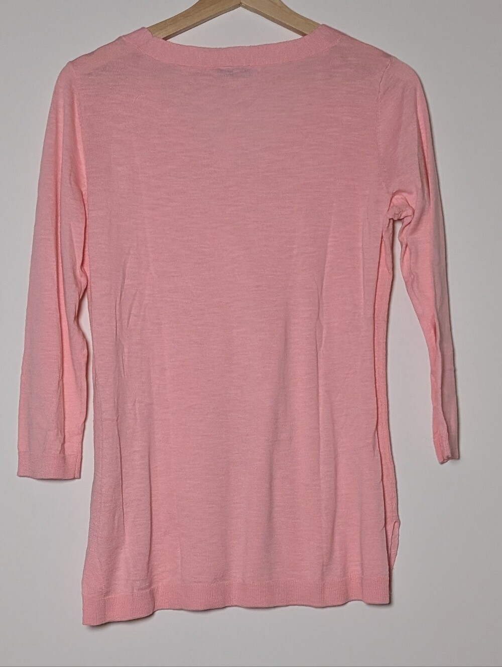 NWT Talbots Lightweight Light Pink V-Neck Knit Top Sweater Cotton Small - Picture 7 of 7
